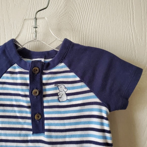 Janie and Jack Striped Boy's One Piece - Picture 5 of 6